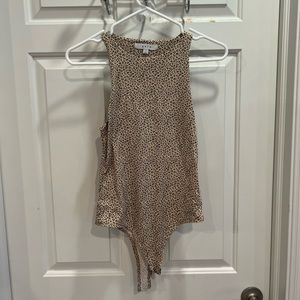 Gaze leopard print bodysuit top